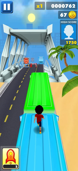 Shiva Subway Street Run 3D - Gameplay image of android game
