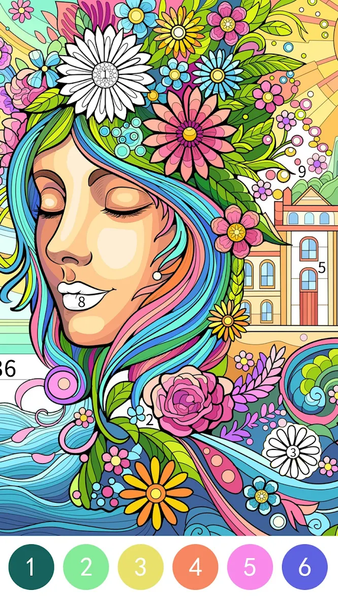 Tangle Color by Number Book - Gameplay image of android game