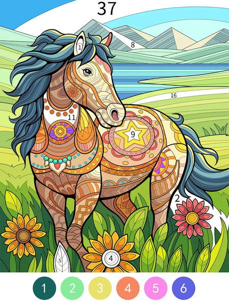 Tangle Color by Number Book - عکس بازی موبایلی اندروید