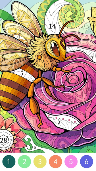 Tangle Color by Number Book - Gameplay image of android game