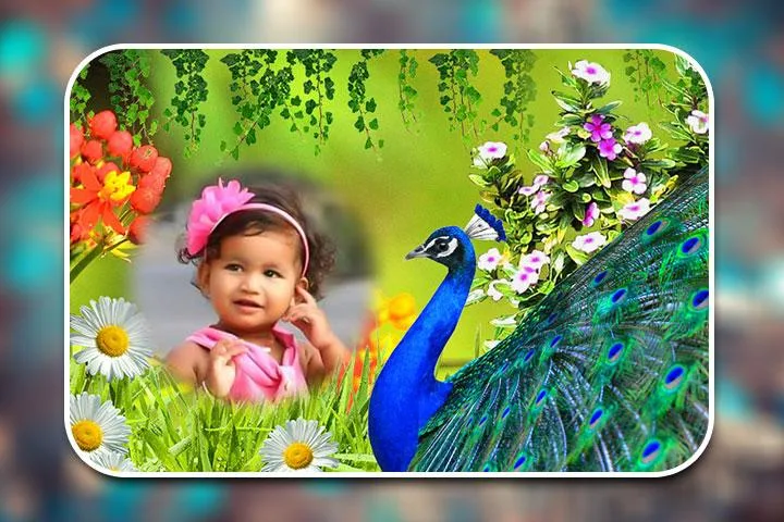 Peacock Photo Frames - Image screenshot of android app