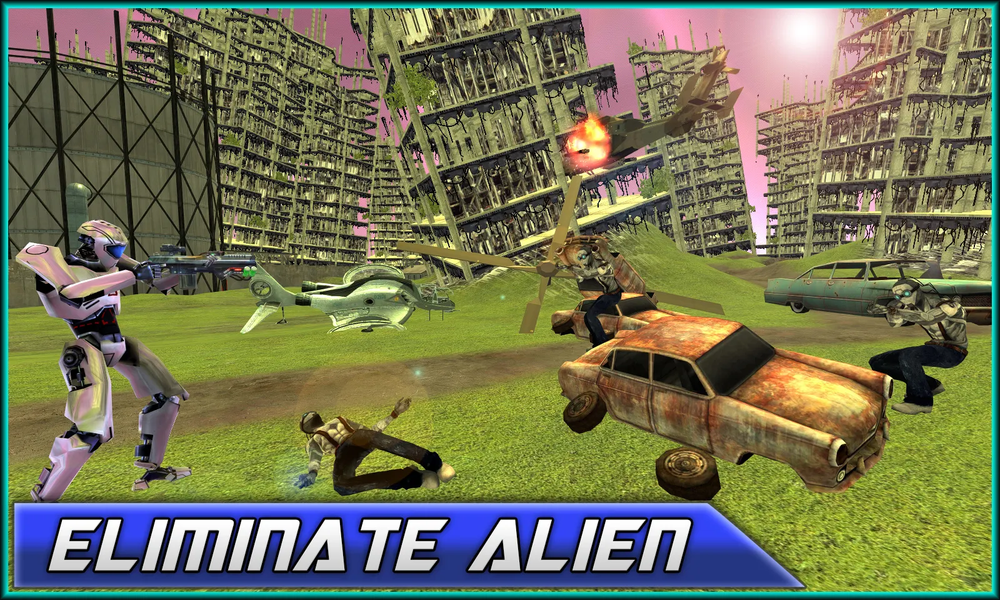Alien Robot Fps Shooting Games - Gameplay image of android game