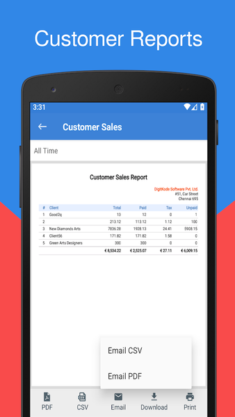 InvoiceTemple: Invoice billing - Image screenshot of android app