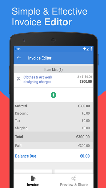InvoiceTemple: Invoice billing - Image screenshot of android app