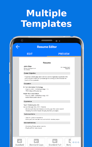 Top Resume Pdf Builder for freshers and experience - عکس برنامه موبایلی اندروید