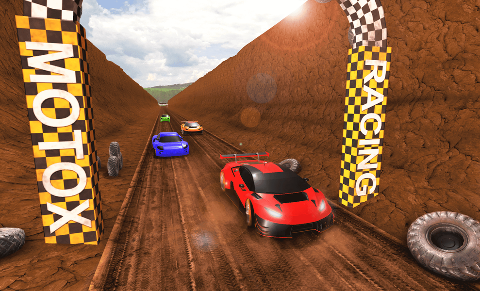 Dirt Track Car Racing - Gameplay image of android game