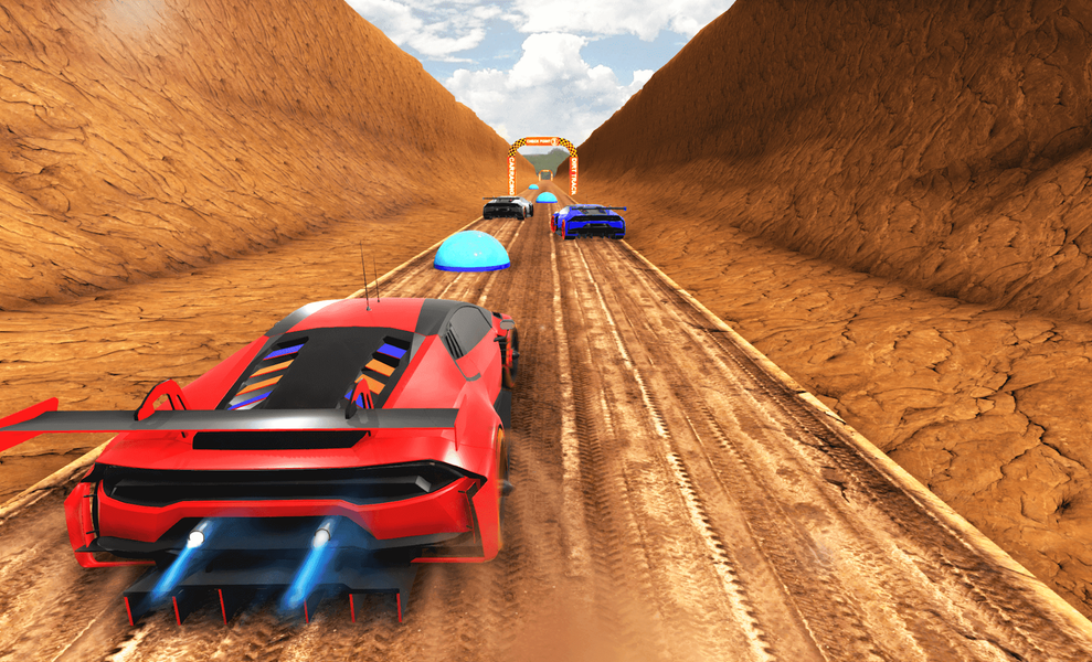 Dirt Track Car Racing - Gameplay image of android game