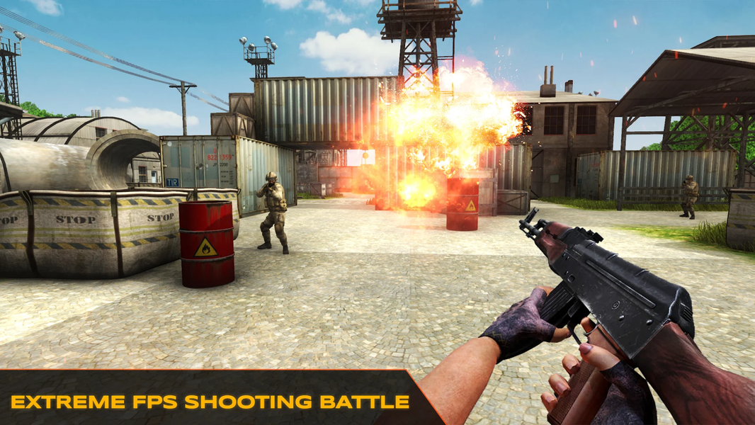 Fps Commando Mission Gun Games - Gameplay image of android game