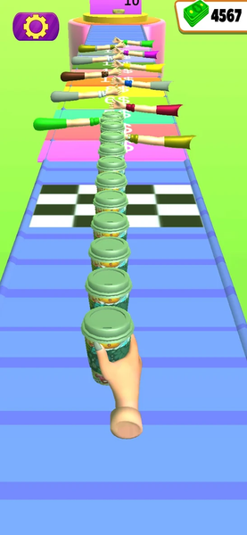 Coffee Mug Stack Challenge 3D - Gameplay image of android game