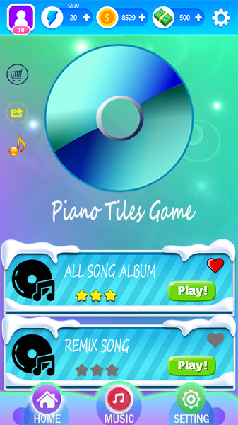 Chad & Vy Piano Tiles Game - Gameplay image of android game