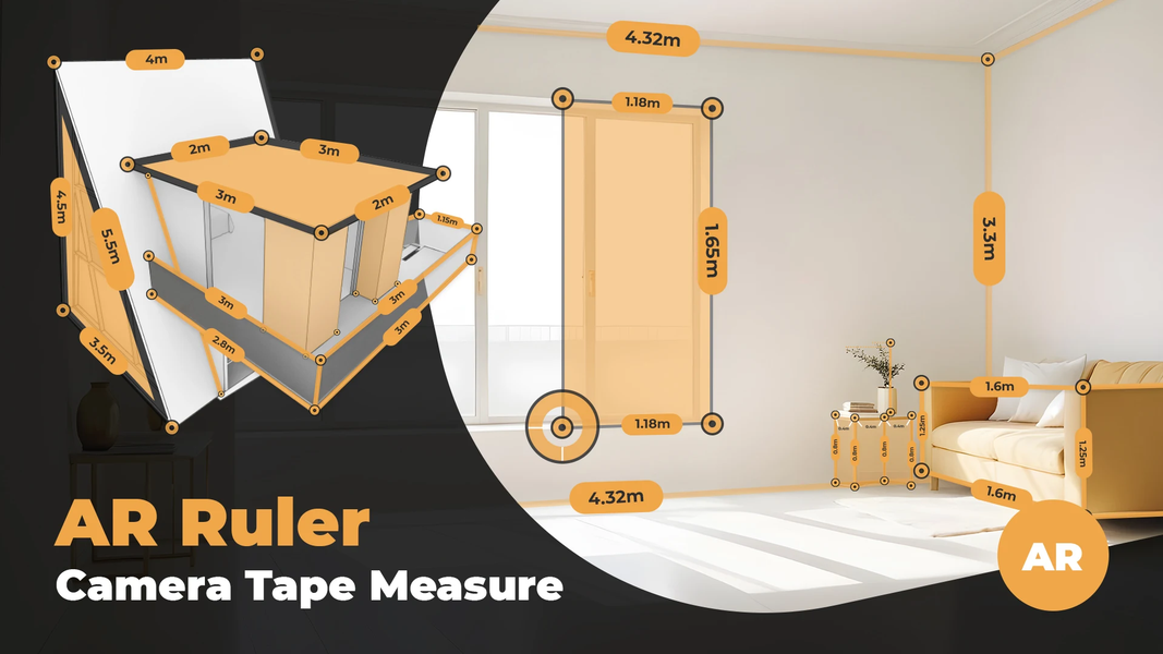 AR Ruler: App Measure Tape - عکس برنامه موبایلی اندروید