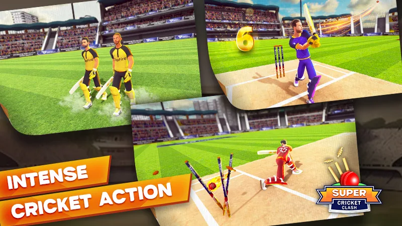 Super Cricket Clash: WCC Games - Gameplay image of android game
