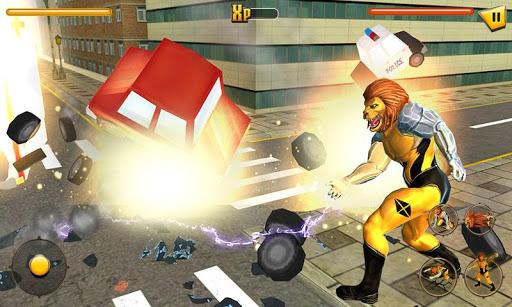 Scary Lion City Attack - Gameplay image of android game