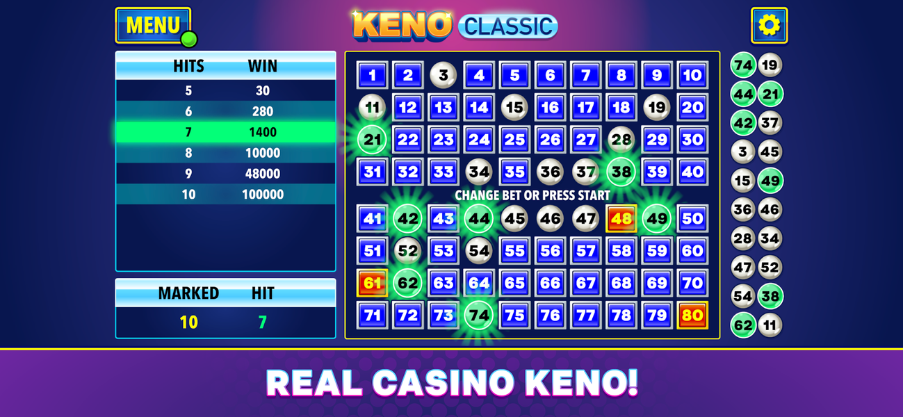 Keno Vegas - Casino Games - Gameplay image of android game