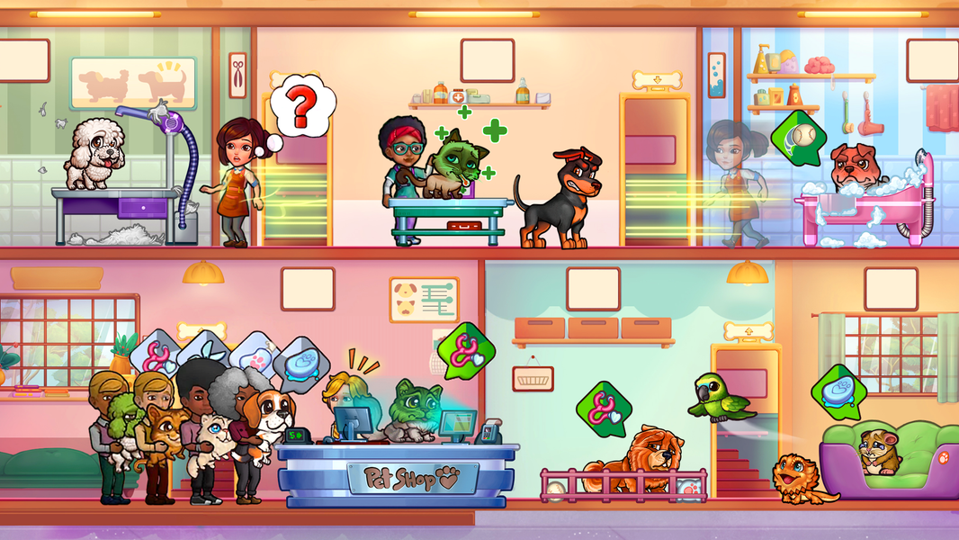 Pet Shop Fever: Animal Hotel - Gameplay image of android game