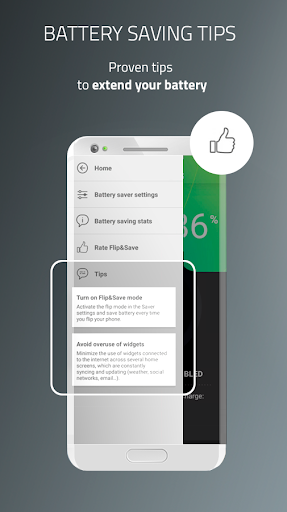 Battery Saver - Flip & Save - عکس برنامه موبایلی اندروید