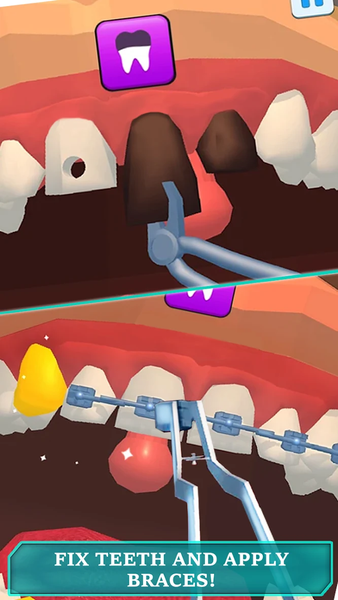 Dentist Inc Teeth Doctor Games - Gameplay image of android game