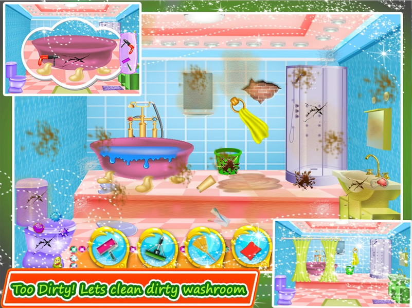 Doll House Clean House Cleanup - Gameplay image of android game