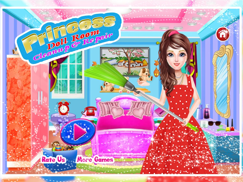 Doll House Clean House Cleanup - Gameplay image of android game