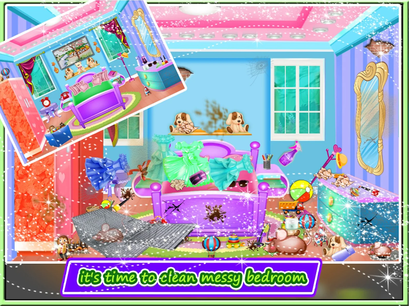 Doll House Clean House Cleanup - Gameplay image of android game