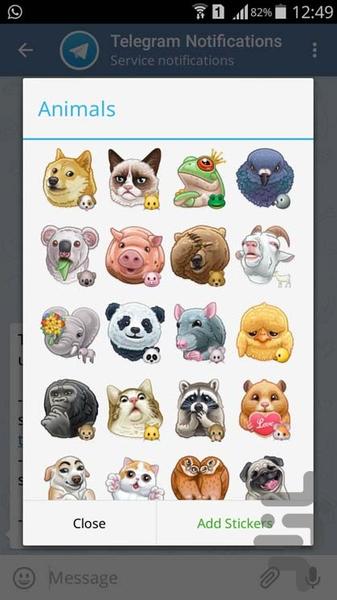آموزش تلگرام+استیکر (رایگان) - عکس برنامه موبایلی اندروید
