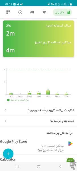 ترک اعتیاد موبایل و شبکه های اجتماعی - عکس برنامه موبایلی اندروید