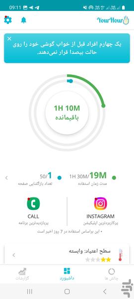 ترک اعتیاد موبایل و شبکه های اجتماعی - عکس برنامه موبایلی اندروید