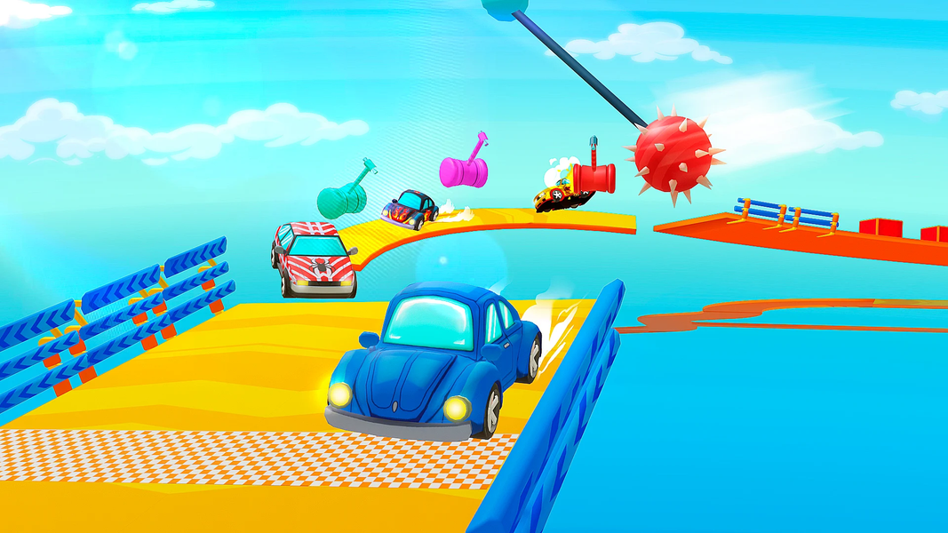 Stumble cars: Multiplayer Race - Gameplay image of android game