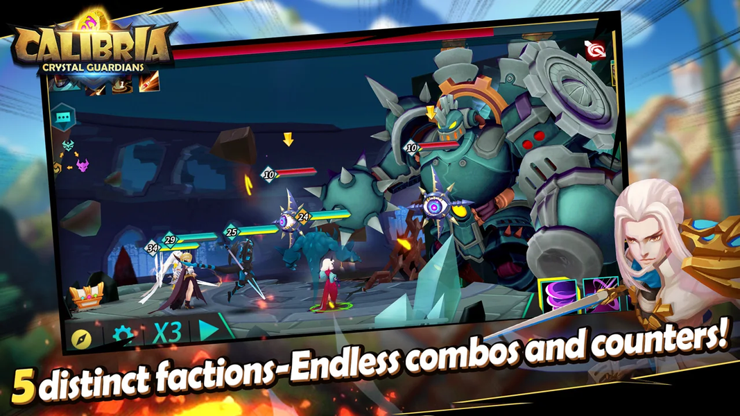 Calibria: Crystal Guardians - Gameplay image of android game
