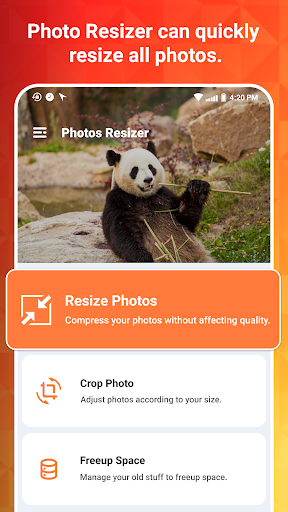 Photo Resizer Image Compress, Resize, Reduce, Crop - Image screenshot of android app