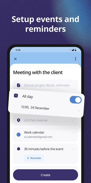 Calendar: Daily Agenda Planner - عکس برنامه موبایلی اندروید