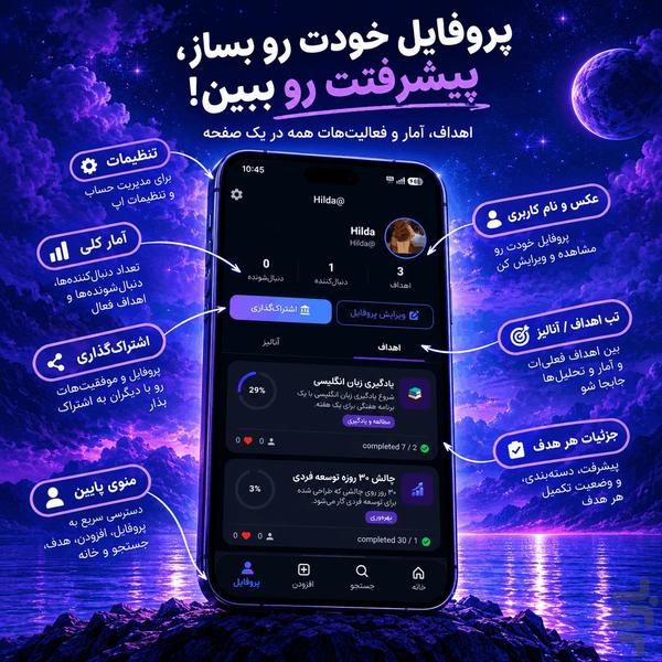 تسکرا | هدفگذاری، انجام و پیشرفت - Image screenshot of android app