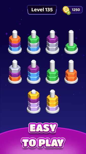 Nut Sort Blast: Color Puzzle - عکس بازی موبایلی اندروید