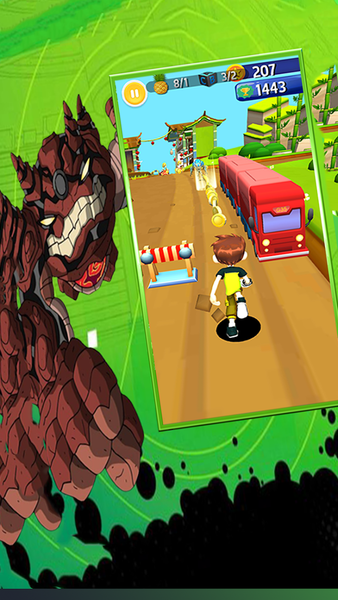 Subway Ben Alien 10 Omnitrix 2 - Gameplay image of android game