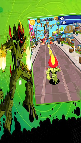 Subway Ben Alien 10 Omnitrix 2 - Gameplay image of android game