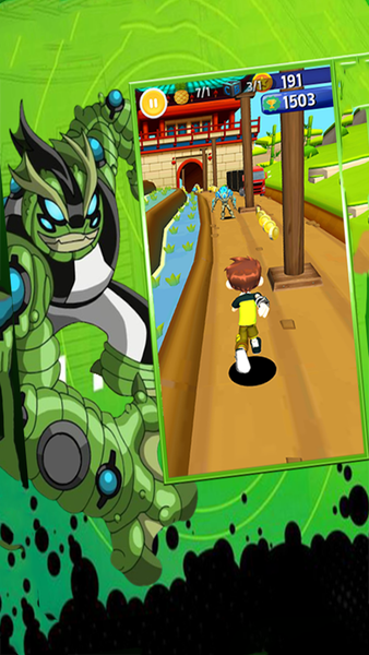 Subway Ben Alien 10 Omnitrix 2 - Gameplay image of android game