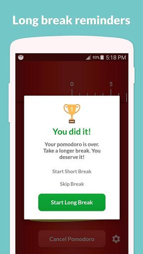 Pomodoro Timer Lite - عکس برنامه موبایلی اندروید