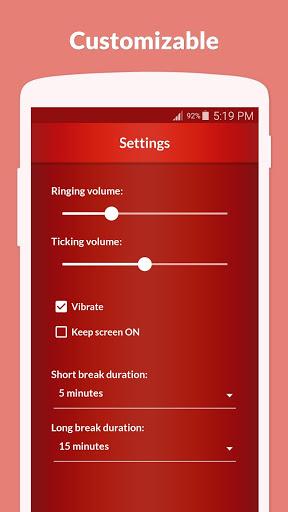 Pomodoro Timer Lite - عکس برنامه موبایلی اندروید