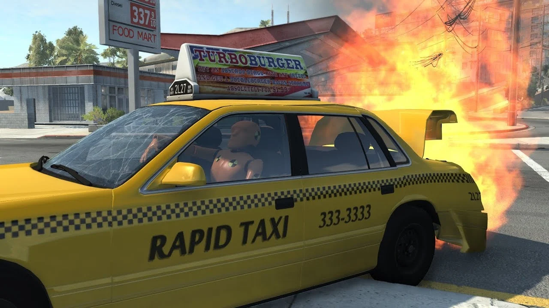 Taxi Crash Car Game Simulation - Gameplay image of android game