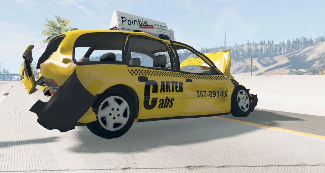 Taxi Crash Car Game Simulation - عکس بازی موبایلی اندروید