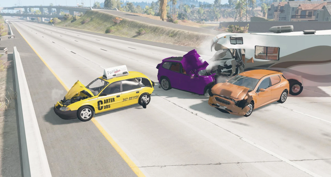 Taxi Crash Car Game Simulation - عکس بازی موبایلی اندروید