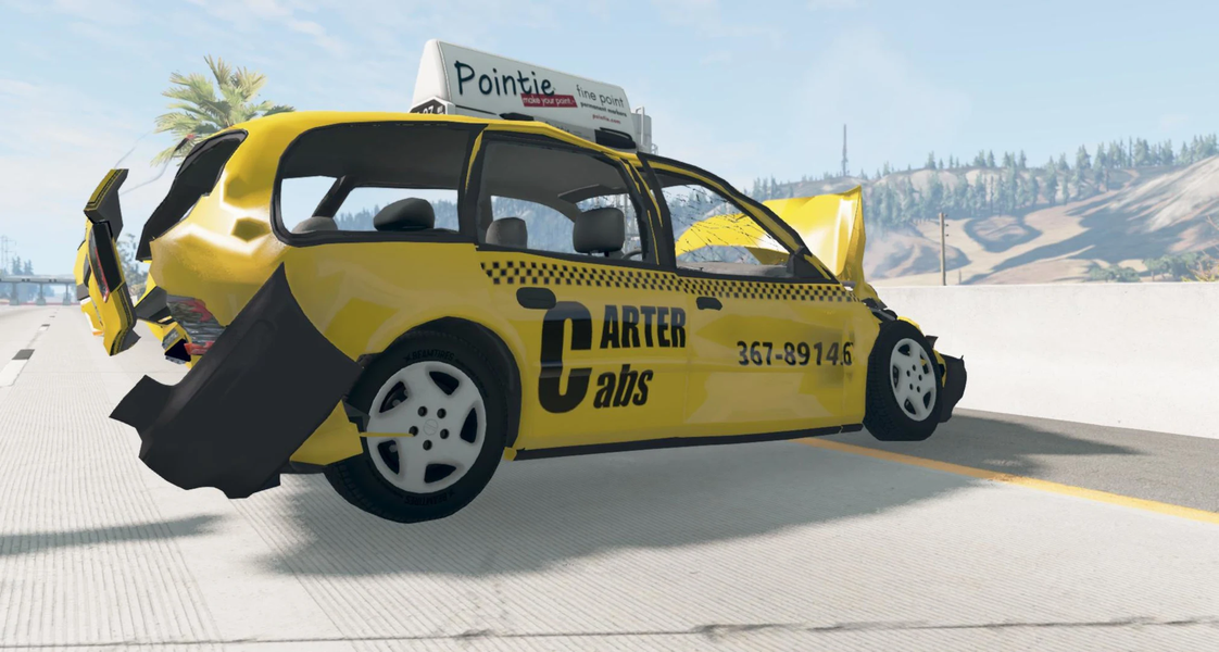 Taxi Crash Car Game Simulation - عکس بازی موبایلی اندروید