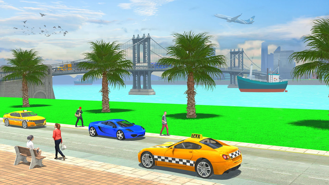 US taxi car driving game - عکس بازی موبایلی اندروید