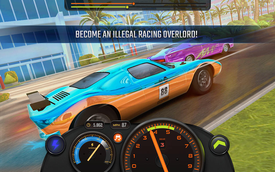 Racing Classics PRO: Drag Race - Gameplay image of android game