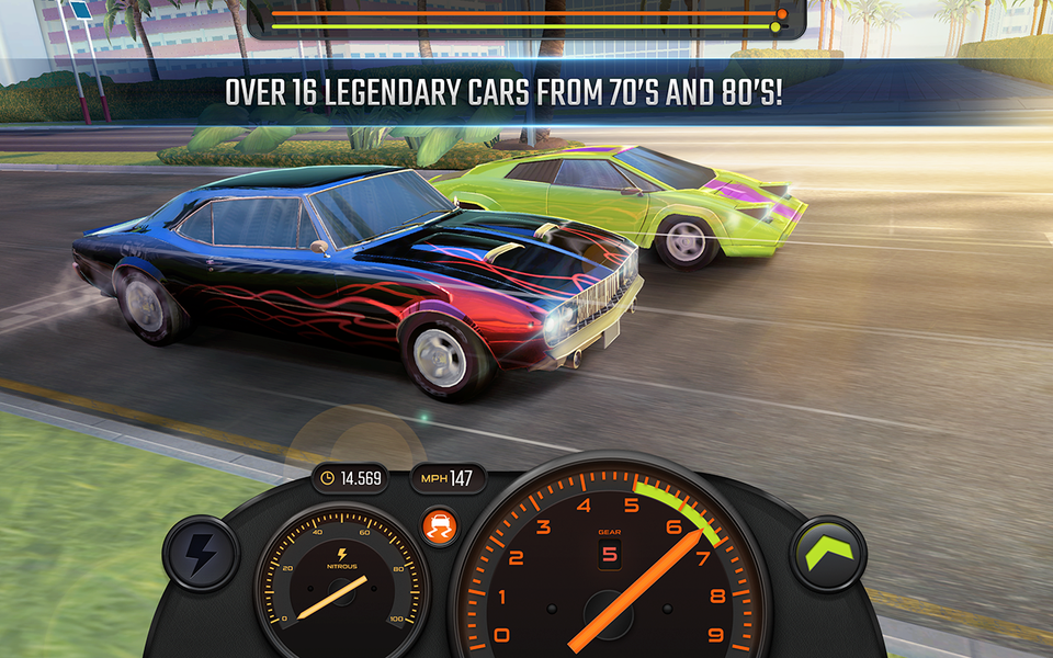 Racing Classics PRO: Drag Race - Gameplay image of android game