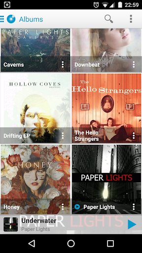 PlayerPro Cloudy Skin - Image screenshot of android app