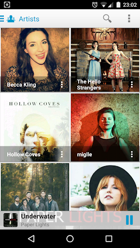 PlayerPro Cloudy Skin - Image screenshot of android app