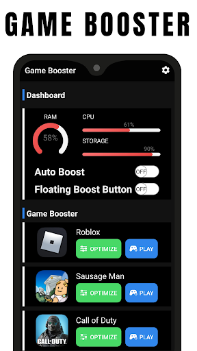 TBOOST Game Booster & GFX Tool - Image screenshot of android app