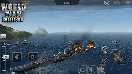 World War Battleship-Naval Assault Warship Shooter - Gameplay image of android game