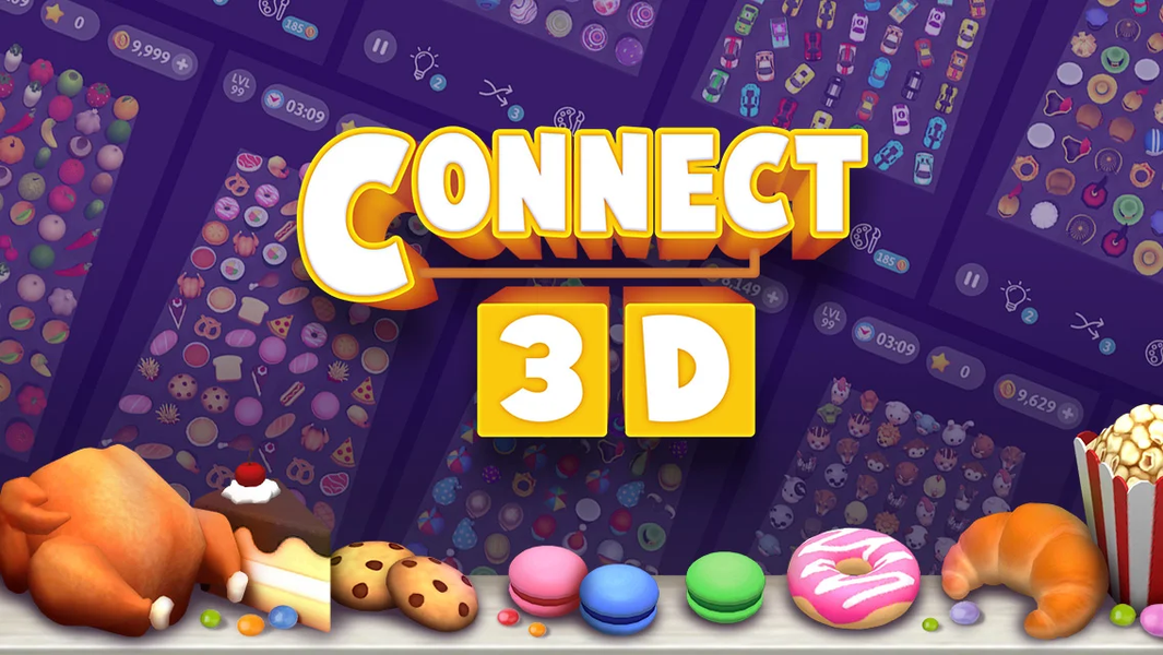 Onet 3D: Connect 3D Pair Match - Gameplay image of android game